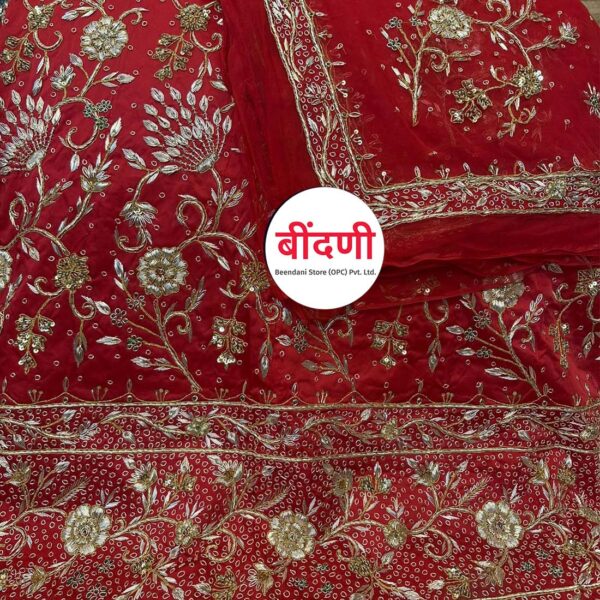 Rajputi Bridal Poshak in Red Color