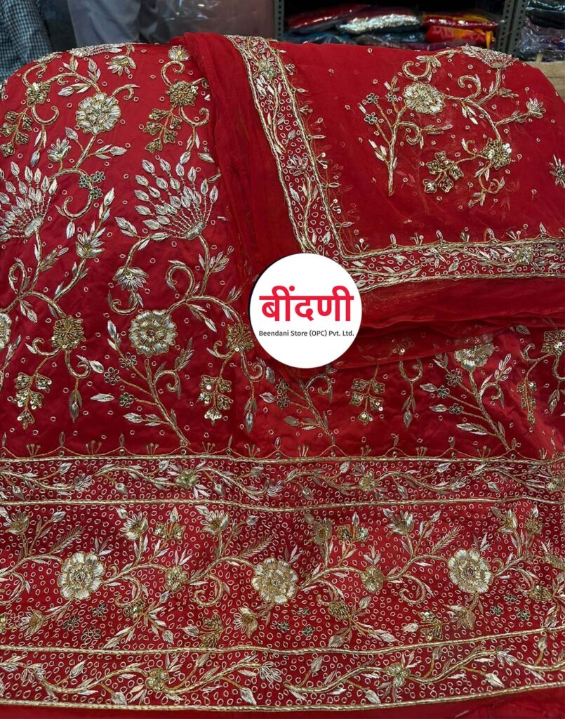 Rajputi Bridal Poshak in Red Color