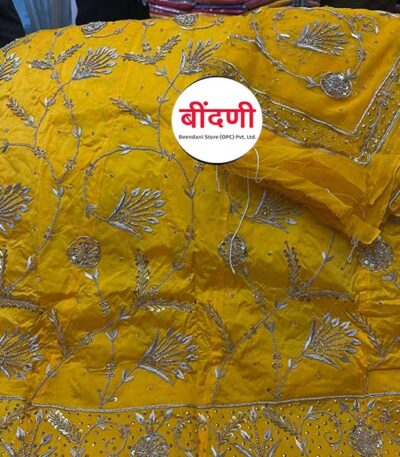 Rajputi Poshak with Heavy Work in Yellow Color