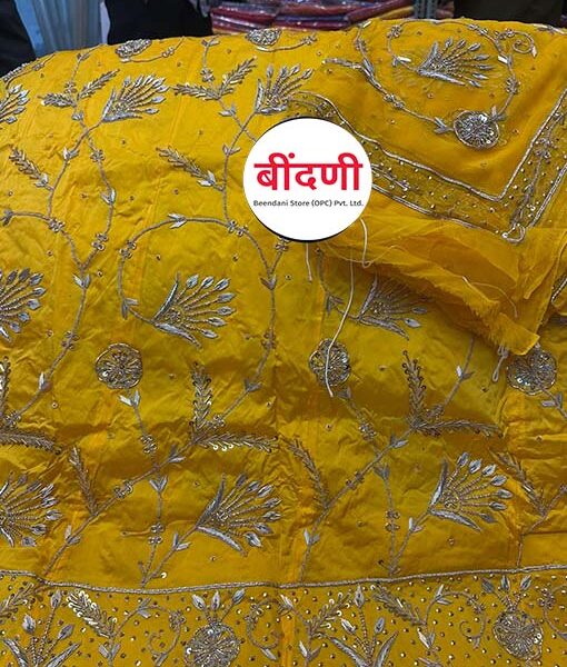 Rajputi Poshak with Heavy Work in Yellow Color