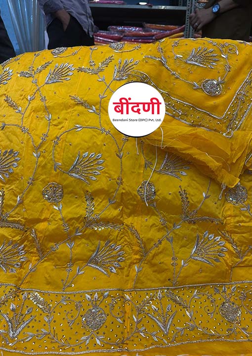 Rajputi Poshak with Heavy Work in Yellow Color