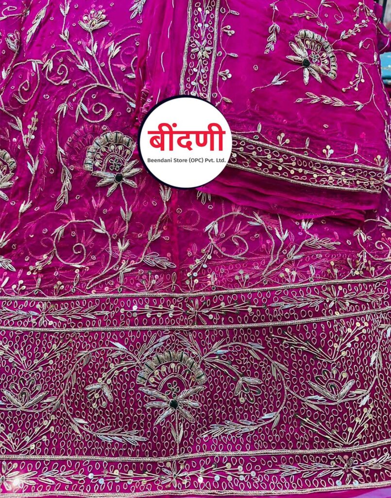 Pink Rajputi Bridal Poshak in Zardoji Work by 21 Shagun