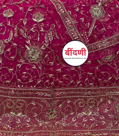 Rajputi Wedding Poshak for Bride in Pink Color