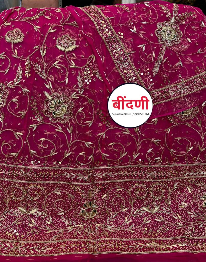 Rajputi Wedding Poshak for Bride in Pink Color
