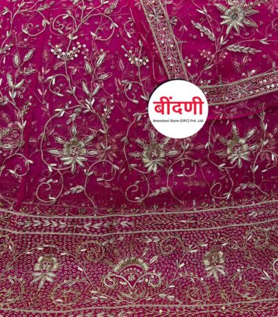 Rajputi Wedding Poshak for Bride in Pink with Heavy Zardozi Work