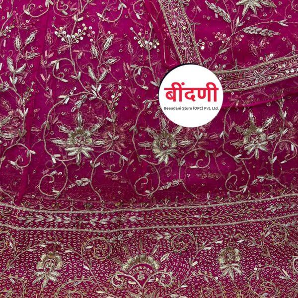 Rajputi Wedding Poshak for Bride in Pink with Heavy Zardozi Work