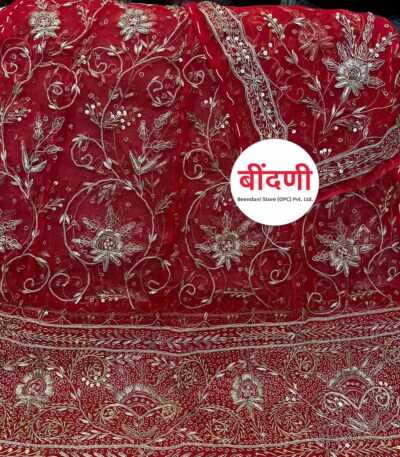 Red Bridal Poshak with Zardoji Work by 21 Shagun