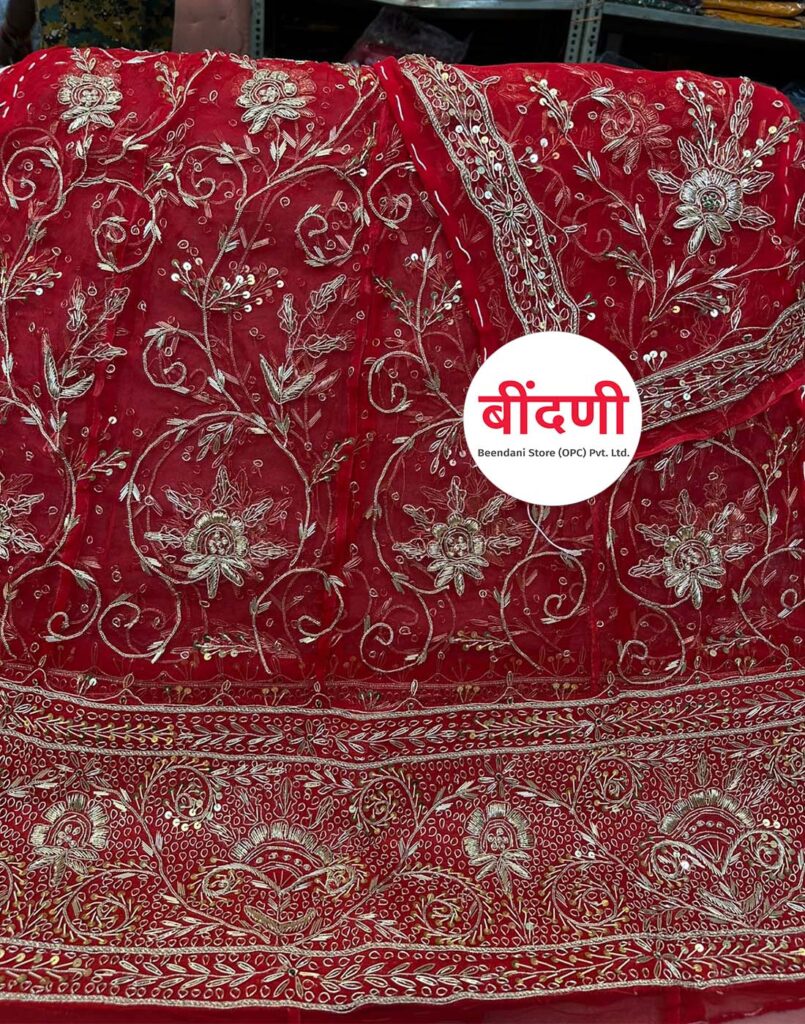 Red Bridal Poshak with Zardoji Work by 21 Shagun