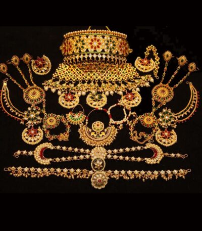 Multicolor Mini Rajasthani Bridal Jewelry Set by 21 Shagun