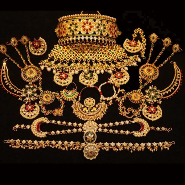 Multicolor Mini Rajasthani Bridal Jewelry Set by 21 Shagun
